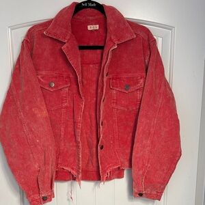 POL Vibrant Red Corduroy Jacket